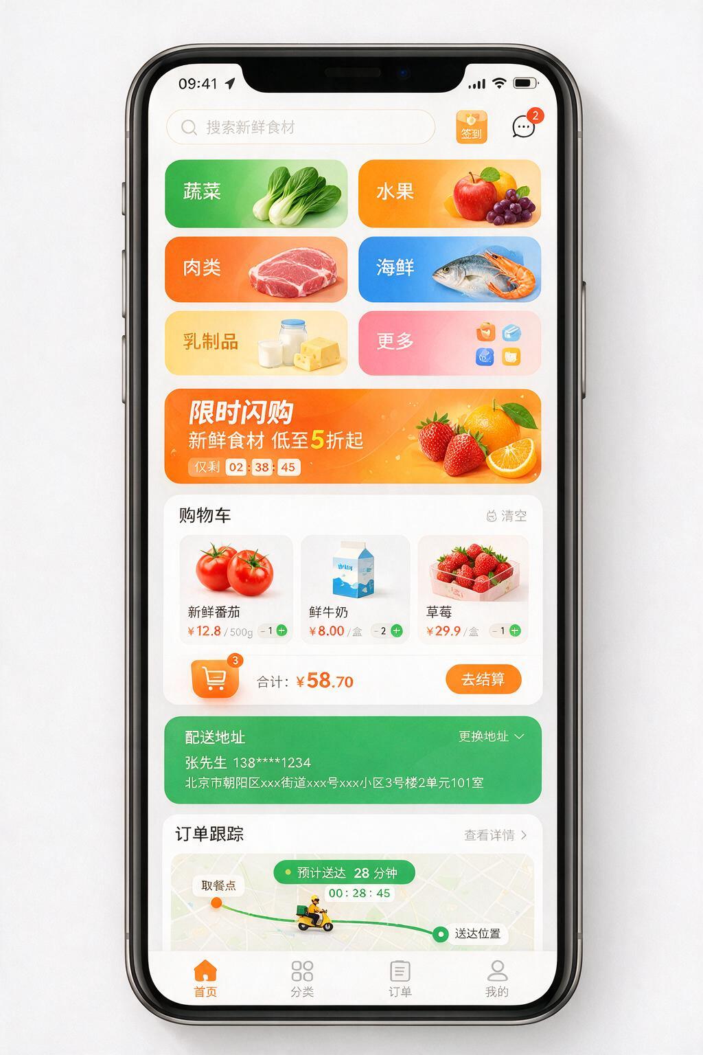 生鲜电商配送平台